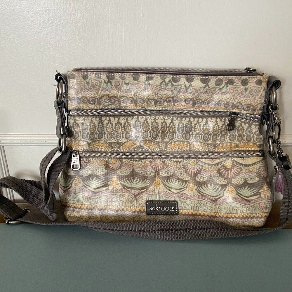 Sakroots Crossbody Purse / Bag - Boho, Eco, Tassel/Charm, Travel,